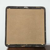 70s square mirror in plastic and skai