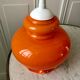 Orange opaline suspension lamp 70s