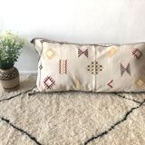White Sabra Catus Silk Cushion