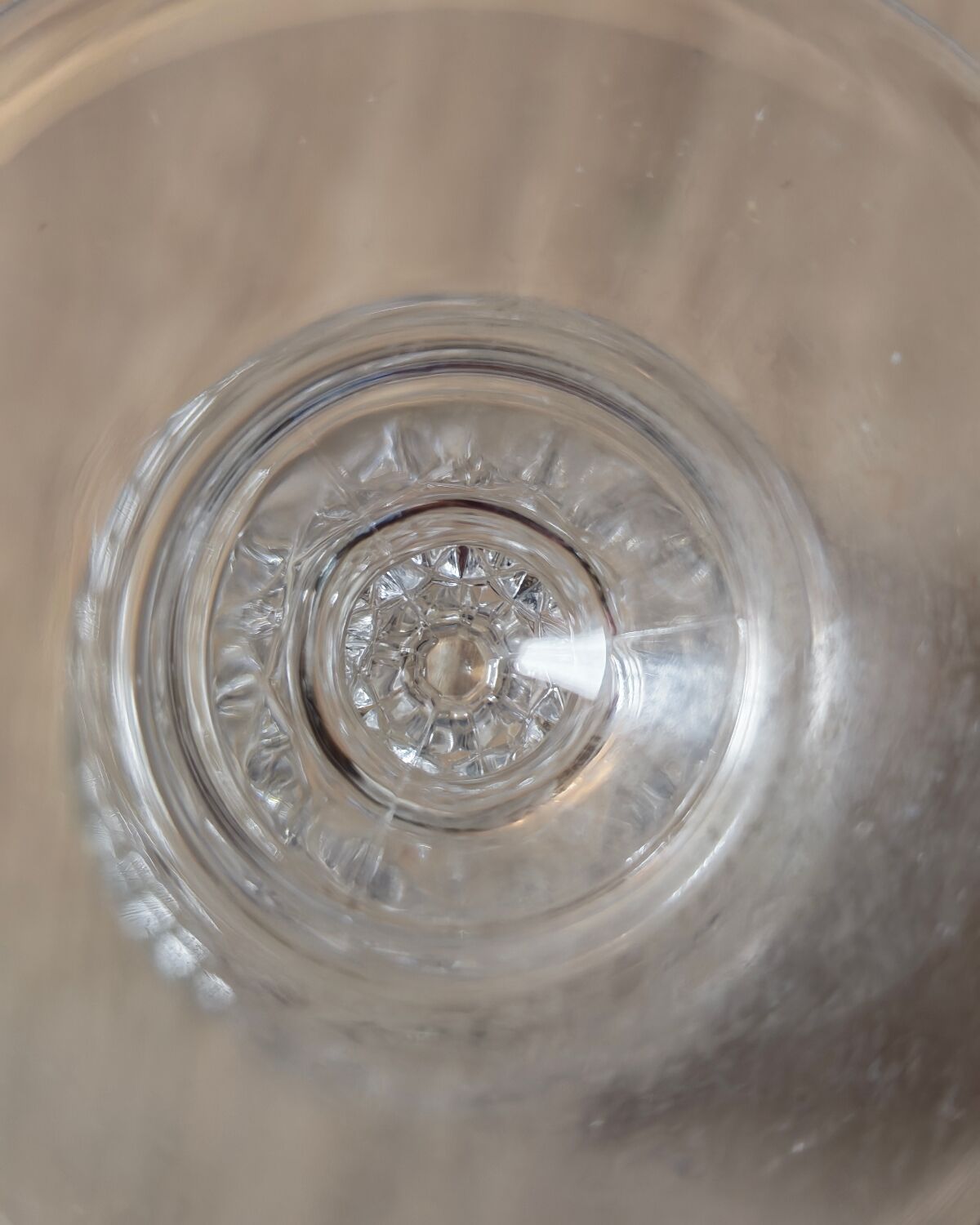 Set of 5 cut glass glasses + vintage crystal bowl