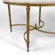 Neoclassical round coffee table, Brass and Marble, France, circa 1960