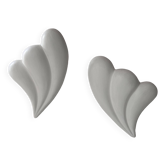Paire d'appliques vintage blanche, France 1970
