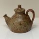 Vintage glazed ceramic sculptural teapot from the 1970s.