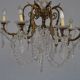chandelier Crystal bronze dore rocaille style nineteenth pendants