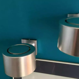 Pair of vintage swivel wall lamps, chrome, 1970