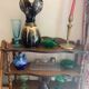 Shelf, 3 shelves, turned wood and vintage varnish