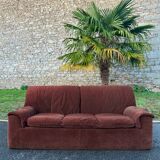 Cinna sofa kirk model brown velvet 1970 vintage