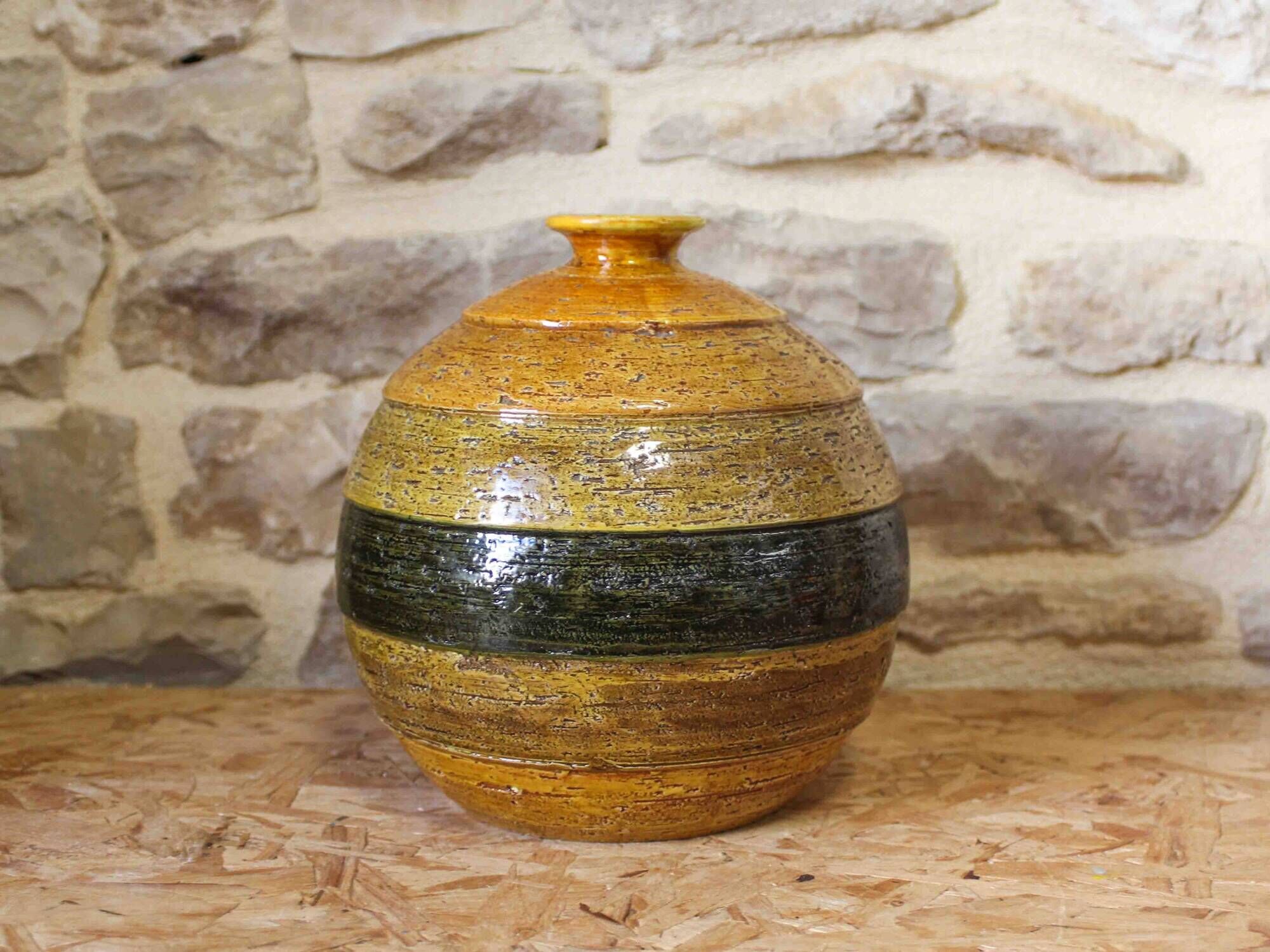Bitossi ceramic round vase