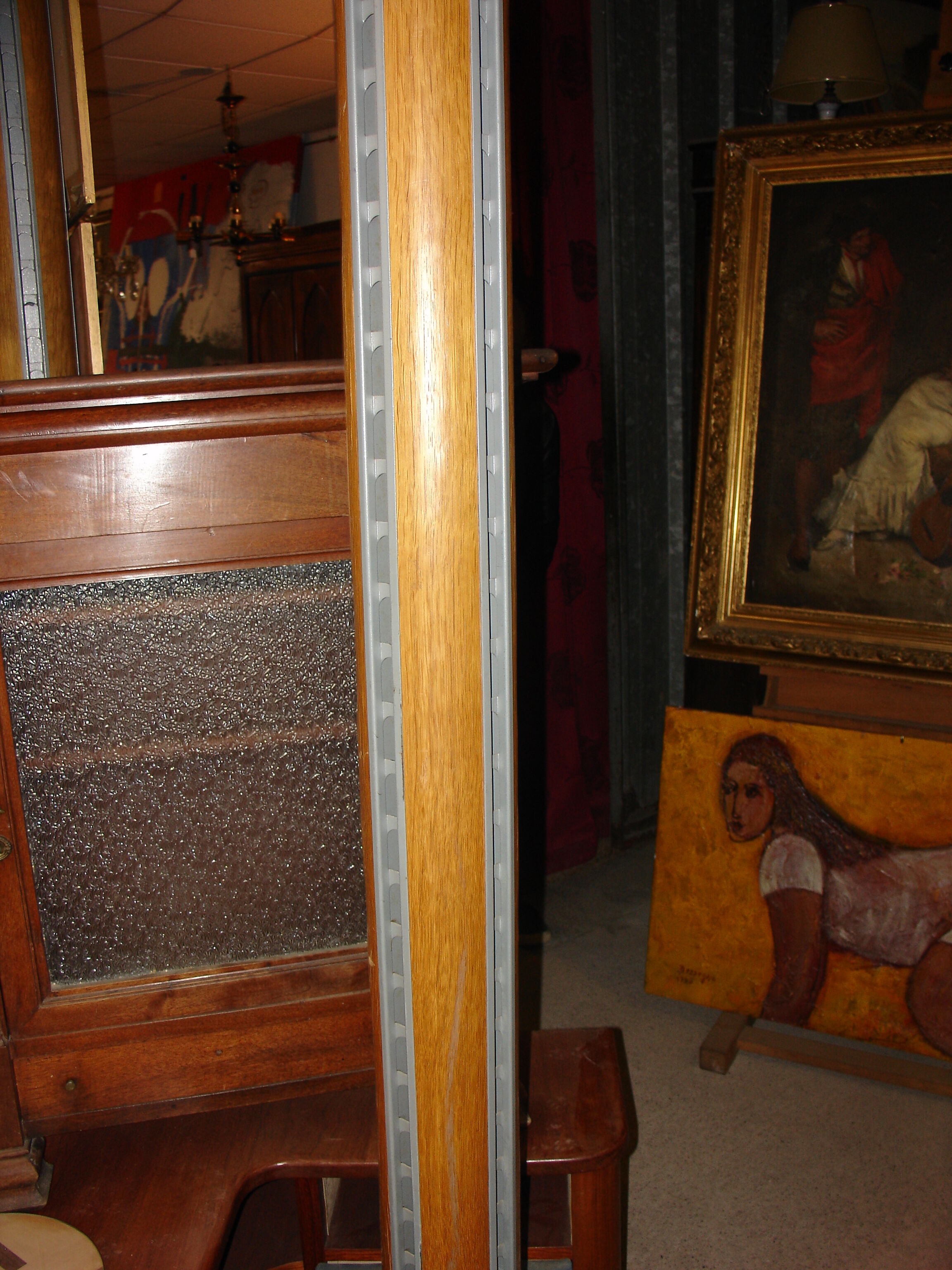 PHILIPS floor lamp, wood and grey painted steel, circa 1970