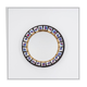 Round ceramic wall mirror, Belgium, 1970
