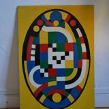 Orphism, Follower of Sonia Delaunay, Oil on panel, 67 x 46 cm