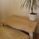 Patinated oak nesting tables