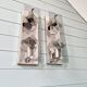 Pair of chrome metal and smoked glass wall sconces, 1970s.