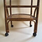 Rattan serving trolley