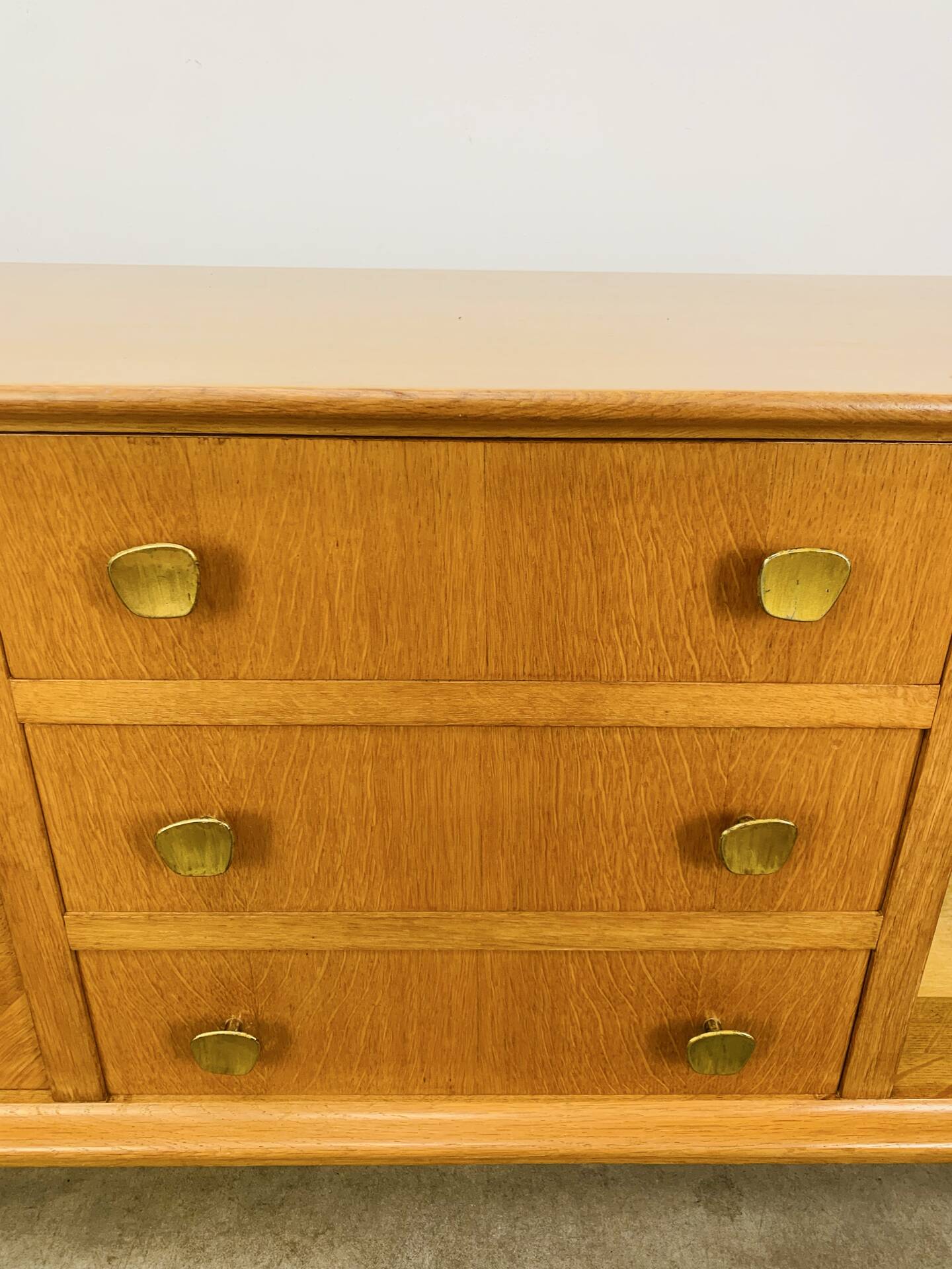 Enfilade en chêne blond, années 50, vintage 