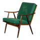 Boomerang chair in green fabric