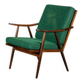 Boomerang chair in green fabric