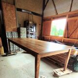 Solid oak farmhouse table, 270x120 cm, with 4 drawers