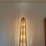 Sisal and Teak Floor Lamp by Temde