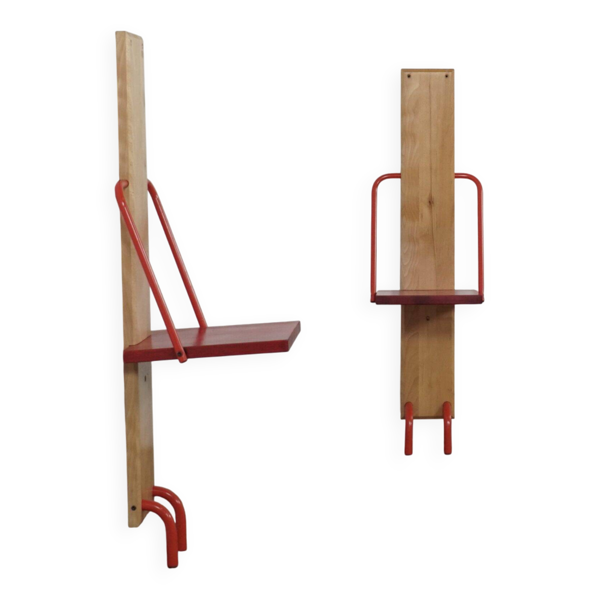 Ensemble de 2 chaises murales pliantes, 1990