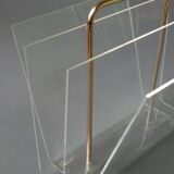Plexiglas magazine rack by David Lange 1970s