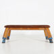 Industrial leather bench