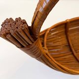 Large rattan/wicker fruit bowl, 1950 design
