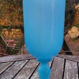 Blue opaline chalice vase