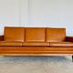 Mid-century vintage Danish 3-person sofa in cognac leather by Nili Stoppmøbler