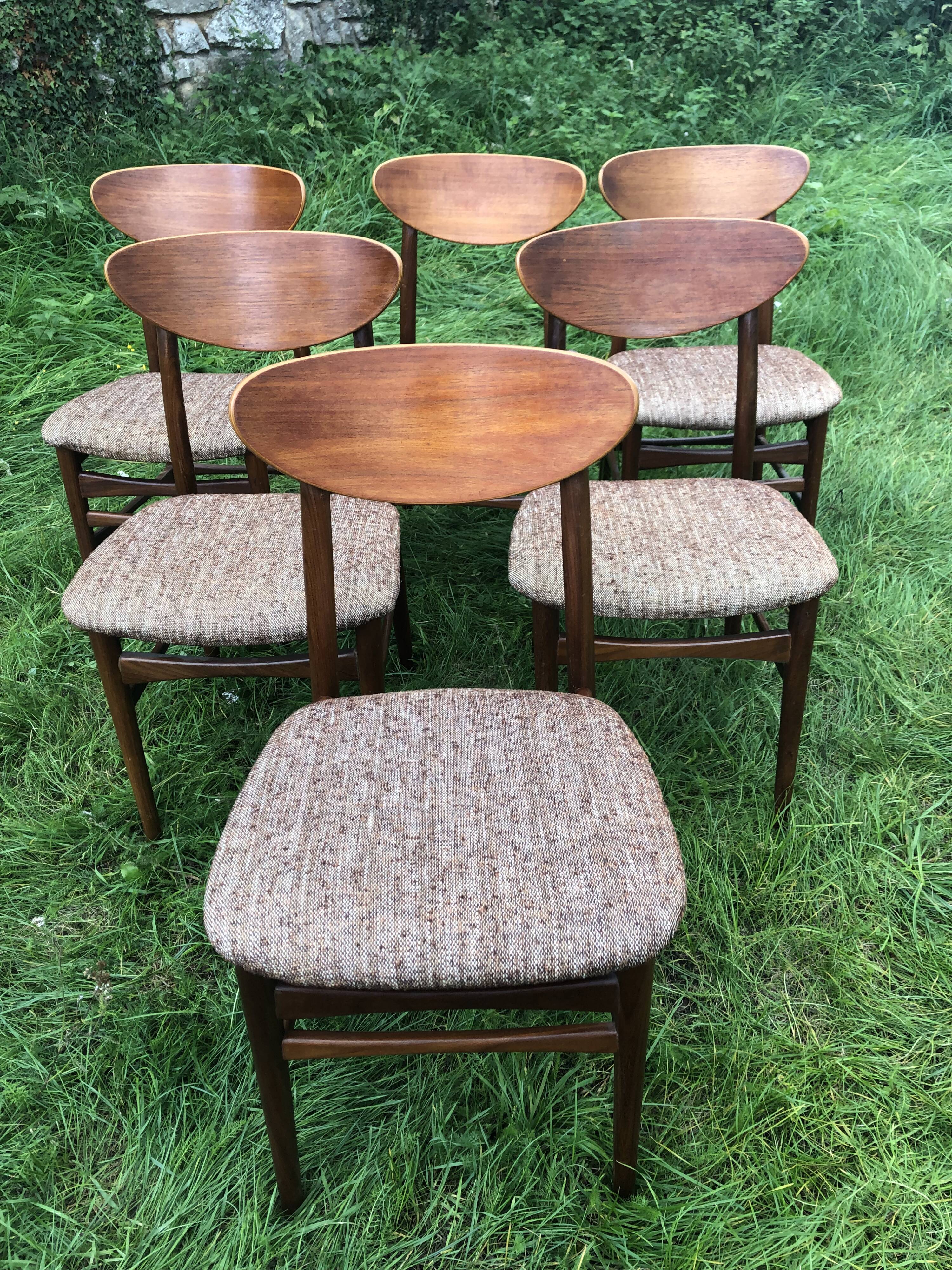 Scandinavian chairs vintage teak 60s