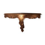 Corner console in gilded wood