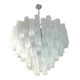 Modern Large Venetian White Alabastro Tronchi Murano Glass Chandelier