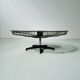 Italian rotating glass and metal coffee table designed for Prada, 1990s.