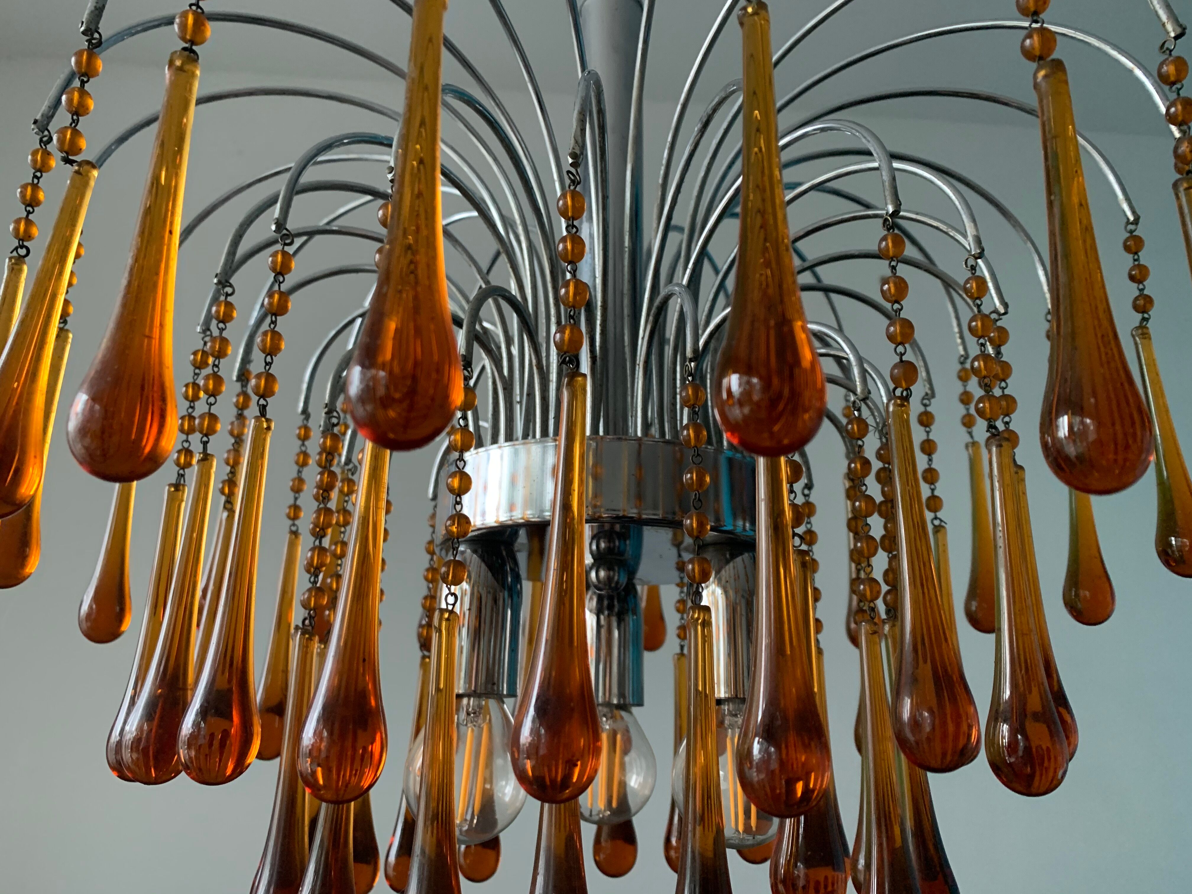 Paolo Venini chandelier for Muran from 1960
