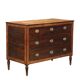 Antique Louis XVI commode in fir and walnut, Italy, 18th century.