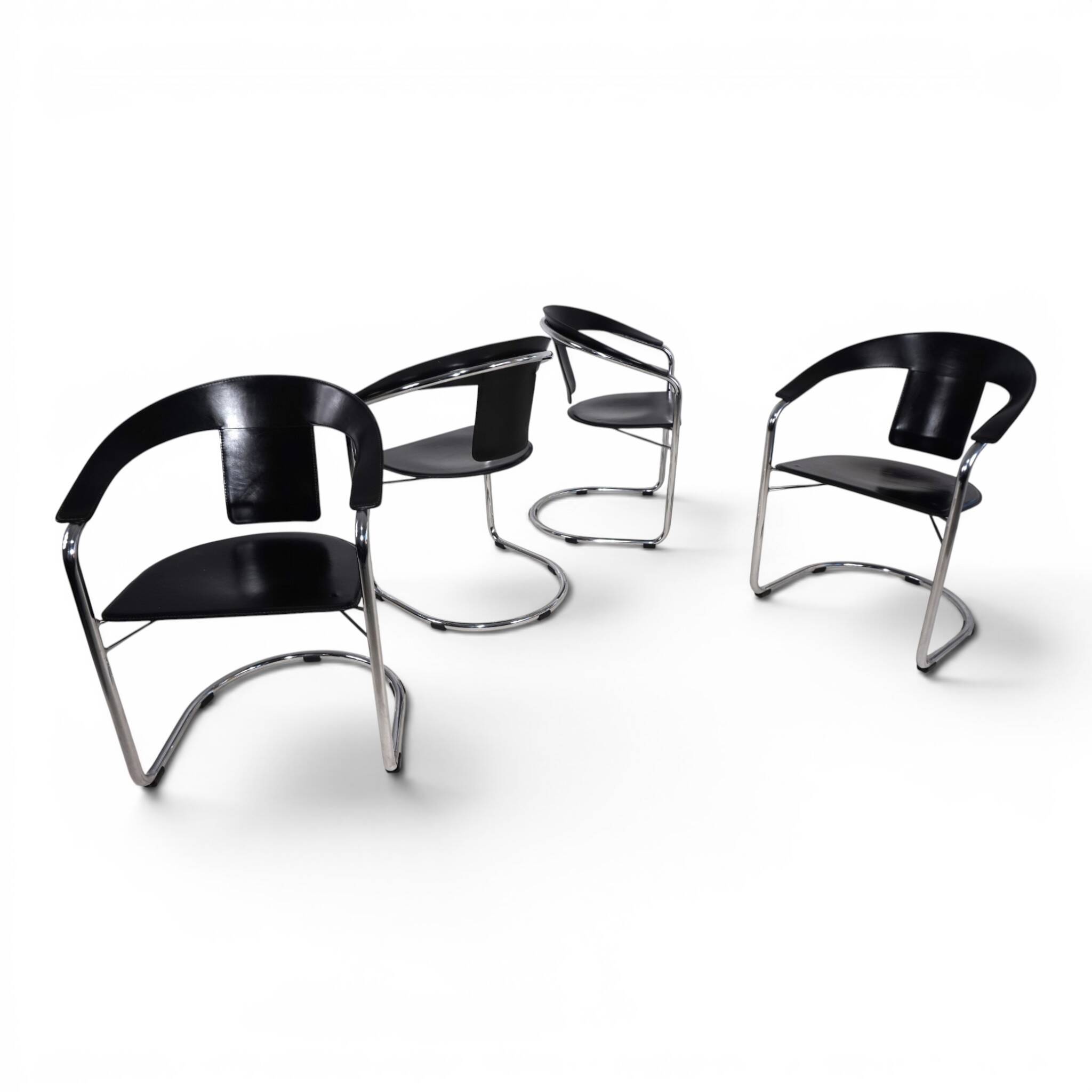 Set of 4 dining chairs by A. Rizzatto for Lo Studio