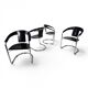 Set of 4 dining chairs by A. Rizzatto for Lo Studio