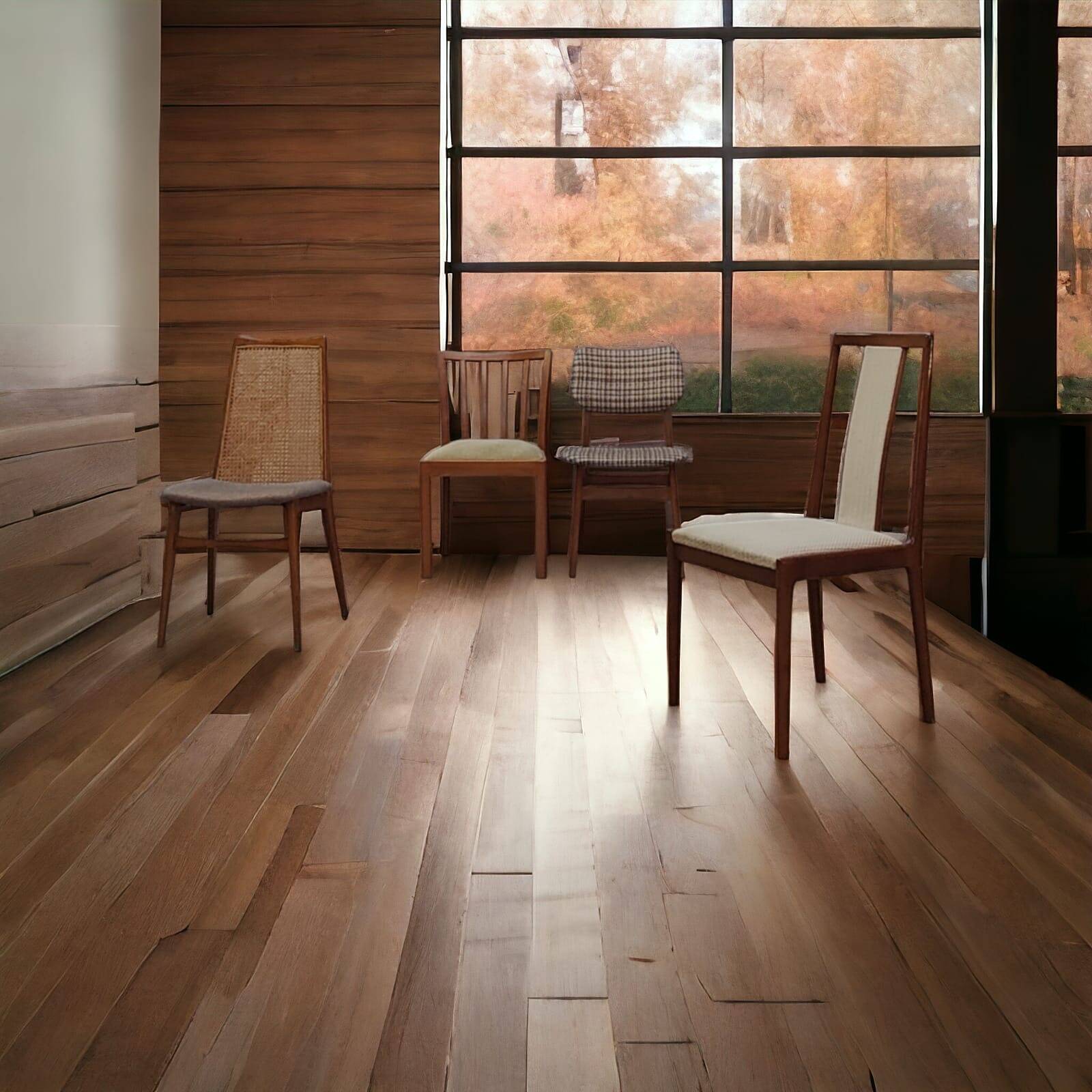 Quatre chaises de table de salle à manger Mid Century