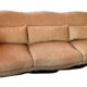 3-seater Louis XV style sofa in off-white cream fabric