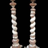 Pair of large antique torches from the 18th century.
