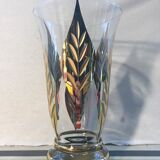 Old FAINS Glassware Vase From BOOM Decor Decelede Dilly Gold Belgium Vintage