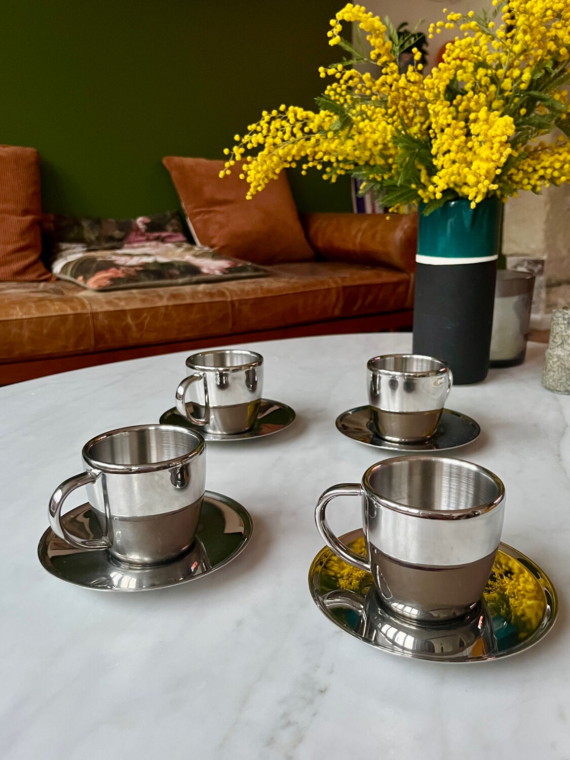Stainless steel coffee service