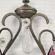 Metal wall candle holder with glass tassels
