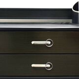 Space age cabinet in lacquered wood and steel, 1970s