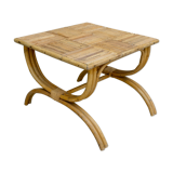 Coffee table, rattan checkerboard sofa end