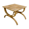 Coffee table, rattan checkerboard sofa end