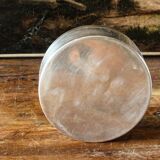 Circular silver-plated candy box, Art Deco period