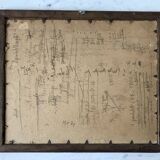 Oil painting on cardboard landscape river signed 1941