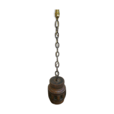 Lamp, cart wheel hub and chain