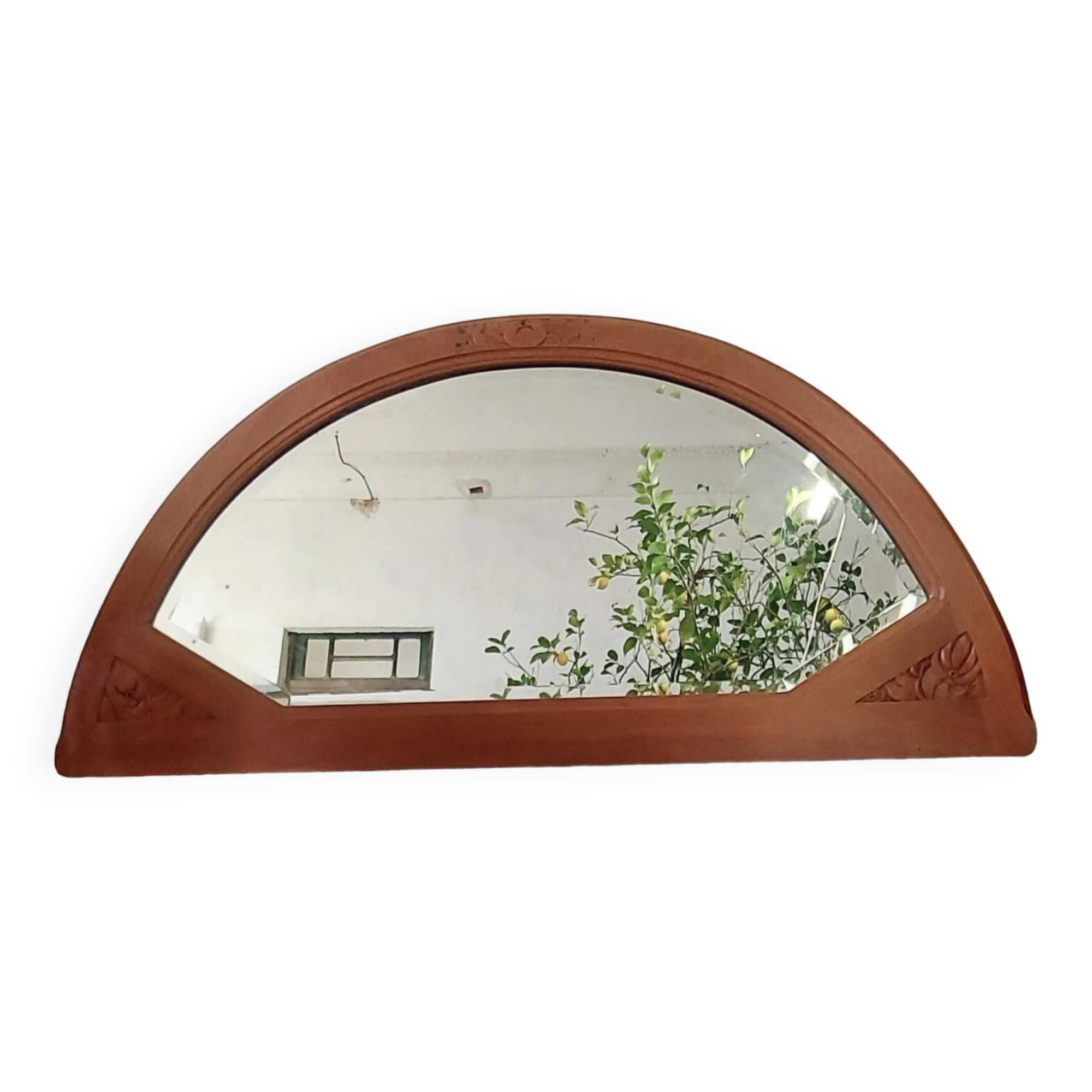 Art Deco half-moon mirror